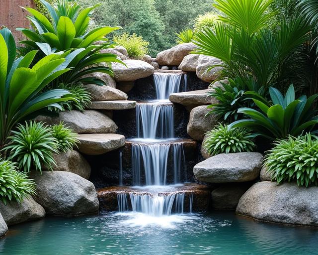 Custom Garden Waterfall